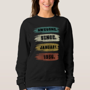 Frauen 66 Jahre alt Phantastisch seit Januar 1956 Sweatshirt