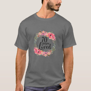 Frauen 70. Geburtstag Geschenke 70 Jahre alt gelie T-Shirt
