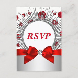 Frauen 70. Geburtstagsparty UAWG Red Silver RSVP Karte