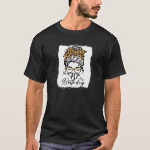 Frauen 70 Jahre alt Messy Bun Leopard Es ist mein T-Shirt
