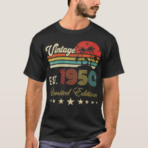 Frauen 72. Geburtstag geboren 1950 Vintage limitie T-Shirt