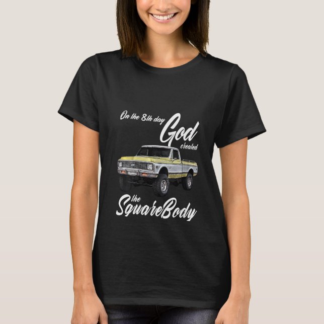 Frauen 8. Gott Jimmy Squarebody Truck Vorstadt Bla T-Shirt (Vorderseite)