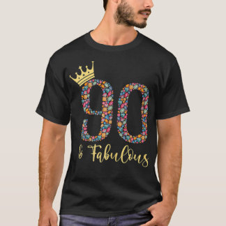 Frauen 90 Jahre alt und fabelhaft, 90. Geburtstag T-Shirt