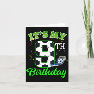 Frauen 9. Geburtstag Fußball Junge Mädchen Kinder Karte