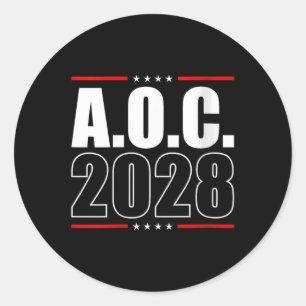 Frauen ab 2028 a.o.c. 2028 für Präsident AC 28 E Runder Aufkleber