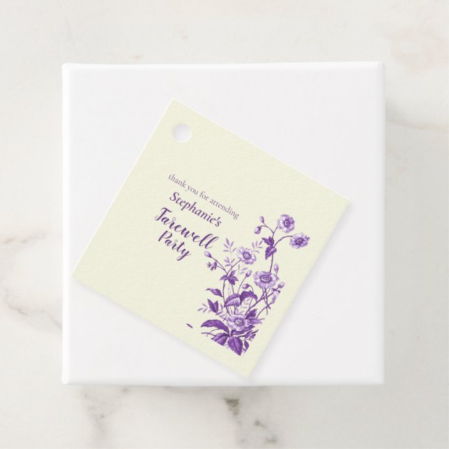 Frauen Abschied Party Lavendel Wildblume Geschenkanhänger (Beispiel)