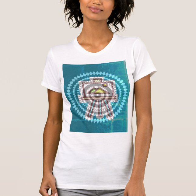 Frauen abstrakte Leinwand Shirt (Vorderseite)