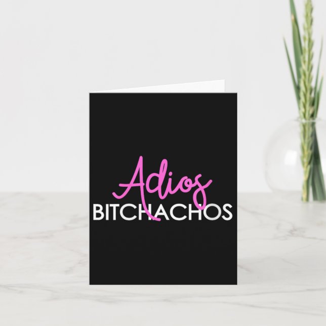 Frauen Adios Achos Women Men Funny Cinco De Mayo V Karte (Vorderseite)