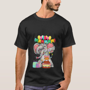 Frauen Afrika Dabbing Zoo Tier Geburtstag Kinder E T-Shirt