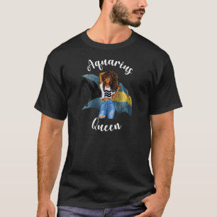 Frauen Afro Bahama Wassermann Königin Schwarz Frau T-Shirt