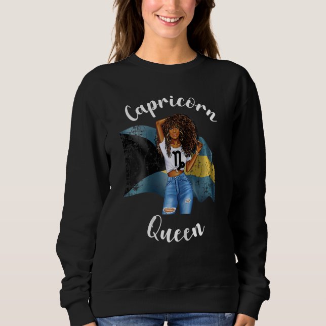 Frauen Afro Bahaman Capricorn Queen Black Womens Z Sweatshirt (Vorderseite)