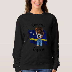 Frauen Afro Curacao Stier Königin Afrikanischer Ti Sweatshirt