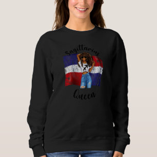 Frauen Afro Dominikanische Republik Schütze Königi Sweatshirt