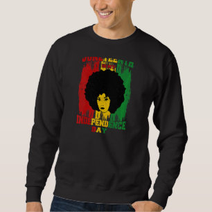 Frauen Afro Frau Juneteenth ist meine Unabhängigke Sweatshirt