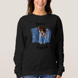 Frauen Afro Guatemaltekische Fische Königin Afrika Sweatshirt