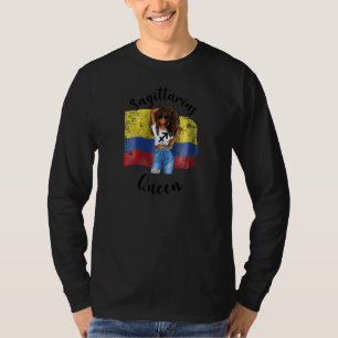Frauen Afro Kolumbianische Schütze Königin Afrikan T-Shirt