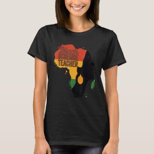Frauen Afro Melanin Black Science Teacher zurück T-Shirt