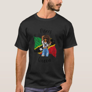 Frauen Afro St Kitts & Nevis Pisces Queen African T-Shirt