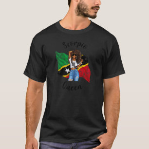 Frauen Afro St Kitts & Nevis Scorpio Queen African T-Shirt