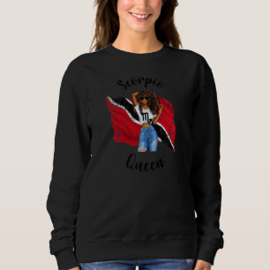 Frauen Afro Trinidad Tobago Scorpio Königin Afrika Sweatshirt