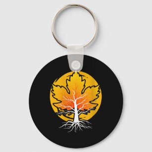 Frauen Ahornblatt Herbst Baum Blatt Karte Schlüsselanhänger