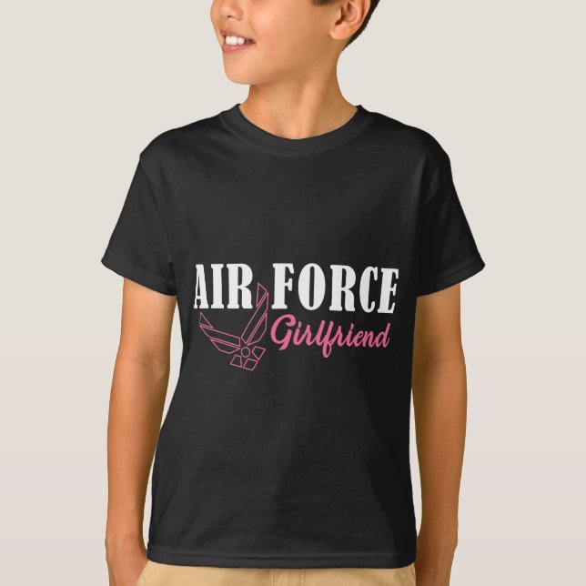 Frauen Air Force Stolz Freundin US Pride Milit T-Shirt (Vorderseite)