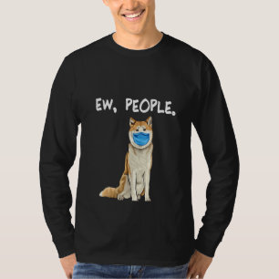 Frauen Akita Ew Leute, die Gesichtsmaske tragen T-Shirt