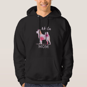 Frauen Akita Mama Blume Akita Dog Mother Akita Own Hoodie