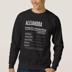 Frauen Alejandra ernährungsphysiologische Fakten f Sweatshirt
