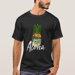 Frauen Aloha Pineaple Beach Graphic Vest C T-Shirt