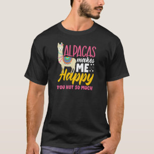 Frauen-Alpaka-Llama-Alpakas macht mich glücklich T-Shirt