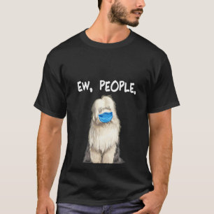 Frauen alte englische Schafhunde neue Leute tragen T-Shirt