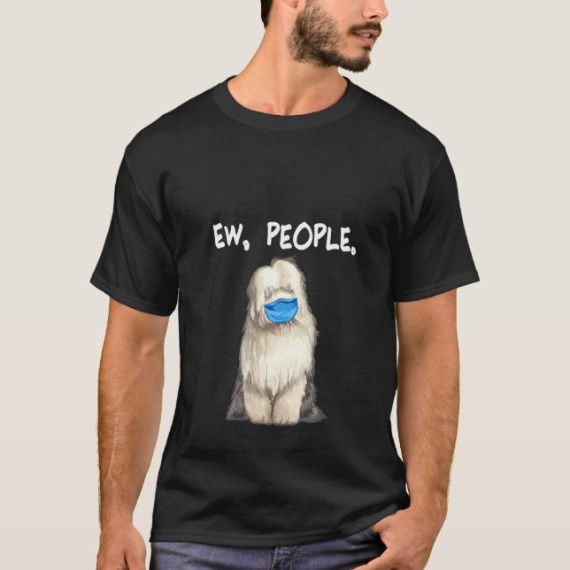 Frauen alte englische Schafhunde neue Leute tragen T-Shirt (Vorderseite)
