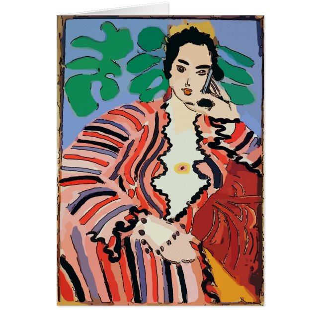 Frauen am Handy Abstrakt 4 (Vorne)