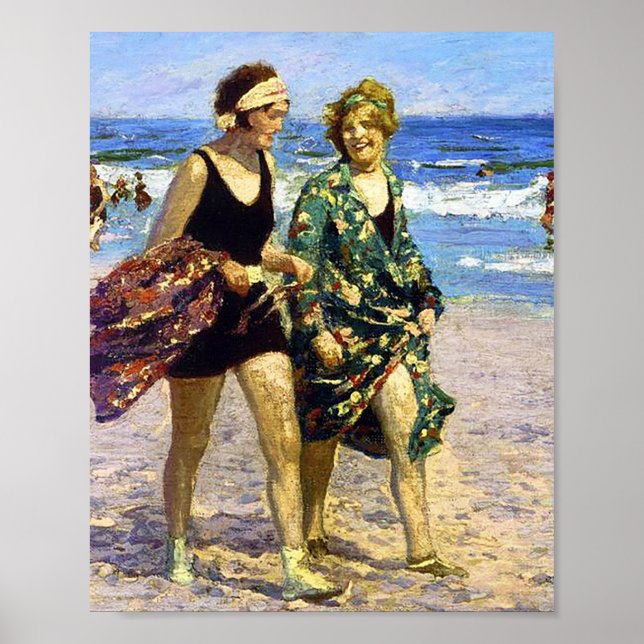 Frauen am Meer Edward Henry Potthast Poster (Vorne)