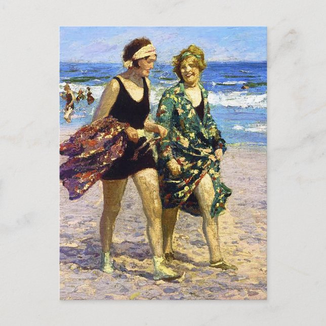 Frauen am Meer Edward Henry Potthast Postkarte (Vorderseite)
