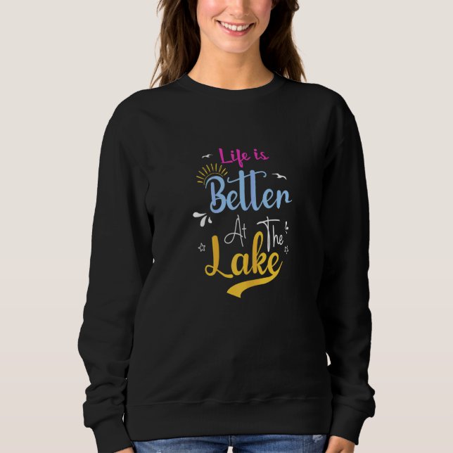 Frauen Am See Design Camping 2022 Sweatshirt (Vorderseite)