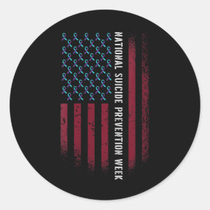 Frauen - Amerikanische Advocation Flag National Su Runder Aufkleber