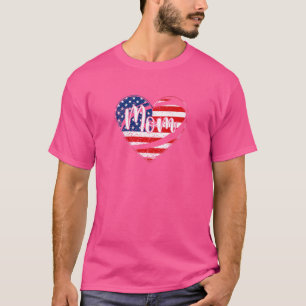 Frauen amerikanische Flagge Rugby Mama Apparel 4. T-Shirt