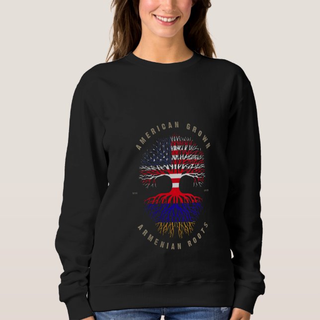 Frauen Amerikanische Grown Armenian Heart Liebe Ar Sweatshirt (Vorderseite)