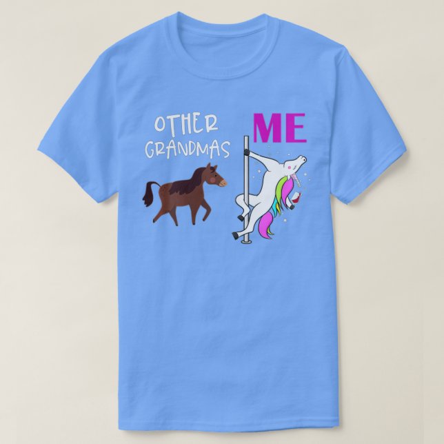 Frauen andere Grandmas Me Einhorn Tanzen Weinkultu T-Shirt (Design vorne)