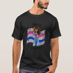 Frauen Androgene Pride Aries Queen Zodiac Proud T-Shirt