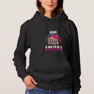 Frauen Anni sind Geboren ein Buchwurm Personalisie Hoodie