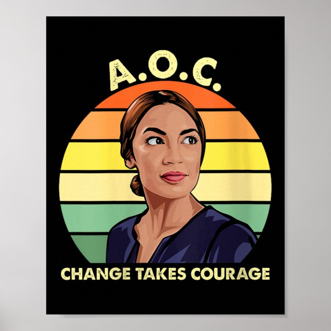 Frauen Aoc Alexandria Ocasio-cortez First Female P Poster (Vorne)