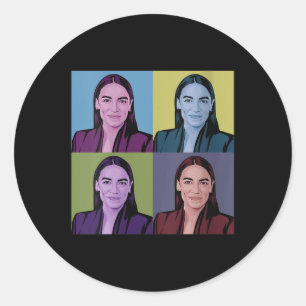 Frauen Aoc Alexandria Ocasio-cortez First Female P Runder Aufkleber