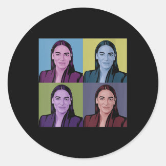 Frauen Aoc Alexandria Ocasio-cortez First Female P Runder Aufkleber