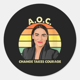 Frauen Aoc Alexandria Ocasio-cortez First Female P Runder Aufkleber