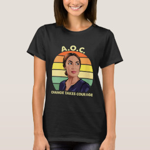 Frauen Aoc Alexandria Ocasio-cortez First Female P T-Shirt