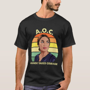Frauen Aoc Alexandria Ocasio-cortez First Female P T-Shirt