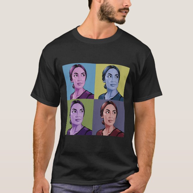 Frauen Aoc Alexandria Ocasio-cortez First Female P T-Shirt (Vorderseite)